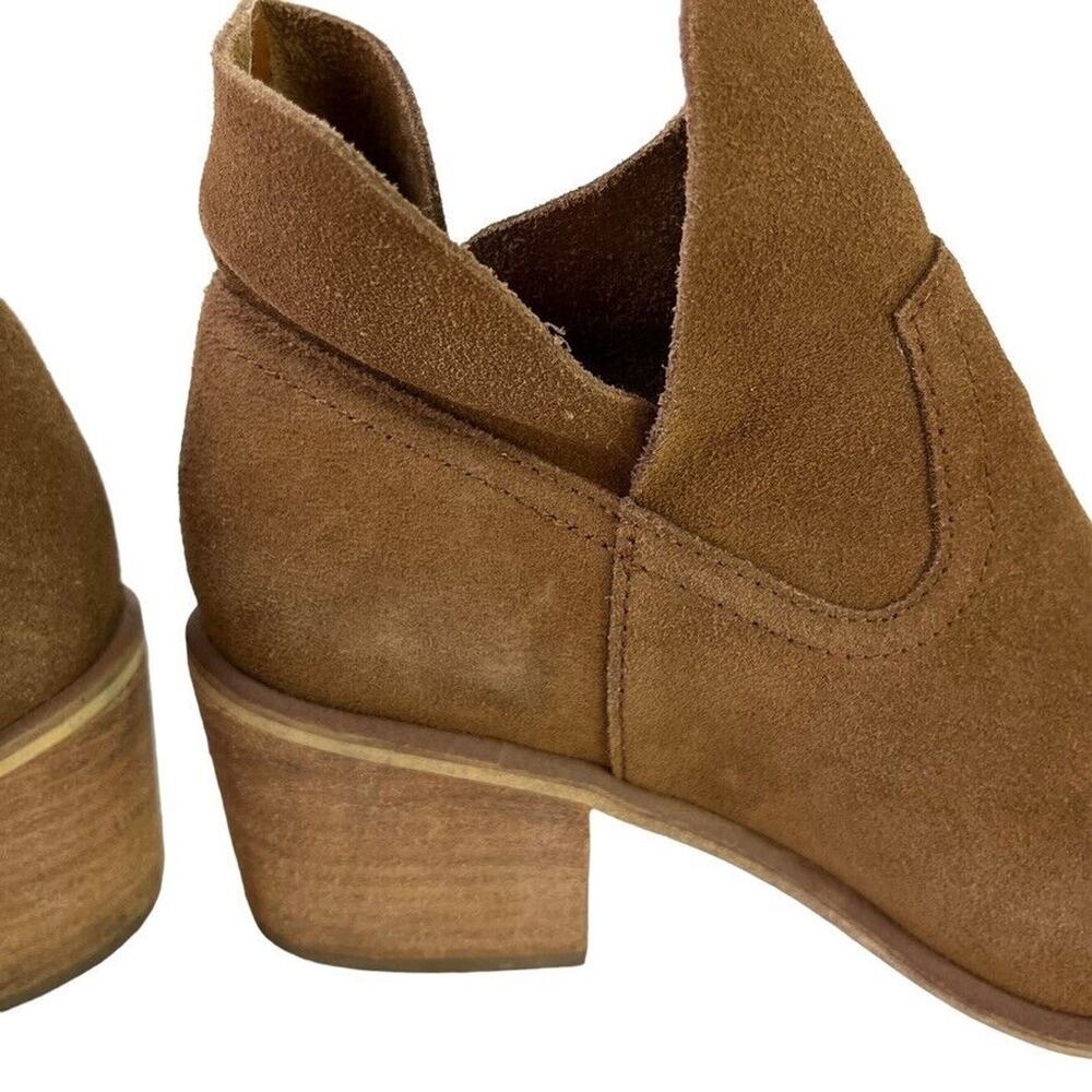 BP Womens Brice Brown Suede Leather Pull On Ankle Boots Booties Shoes sz 9 - Picture 11 of 16